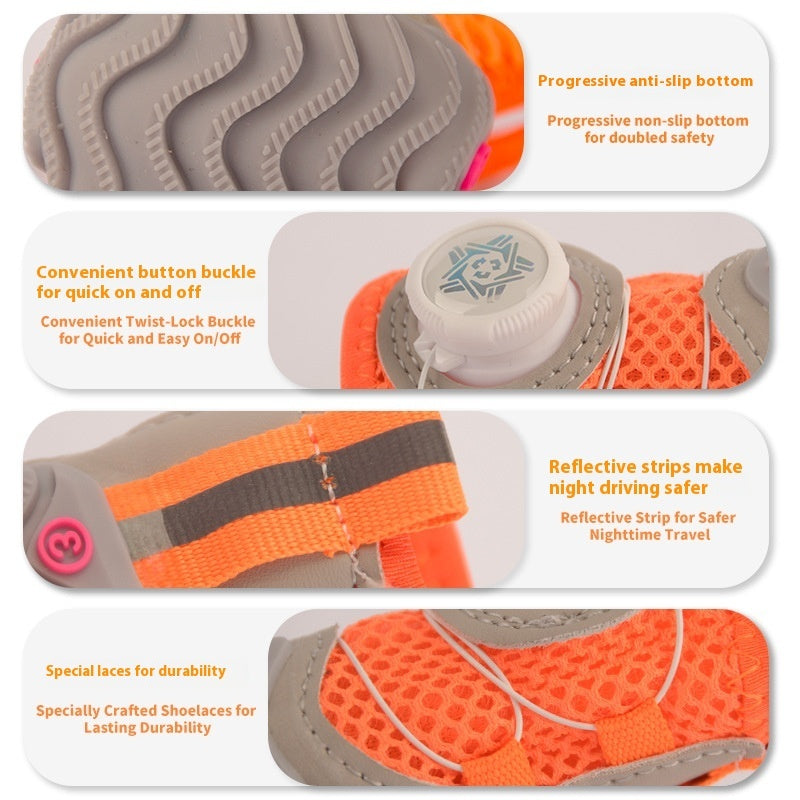 Adjustable Soft Sole Anti-Slip Dog Shoes