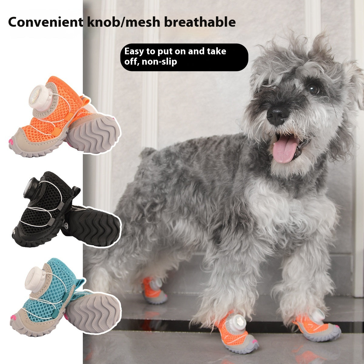 Adjustable Soft Sole Anti-Slip Dog Shoes