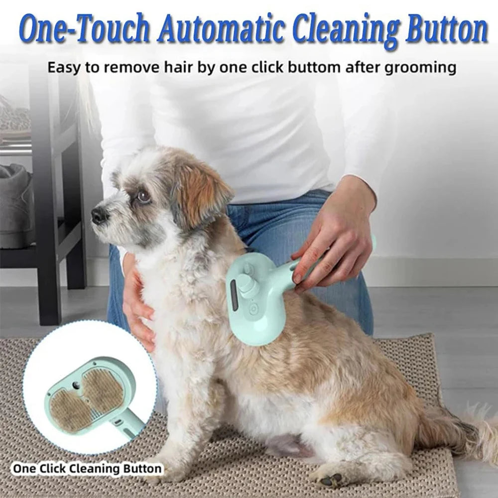 Steam Spray Pet Grooming Brush