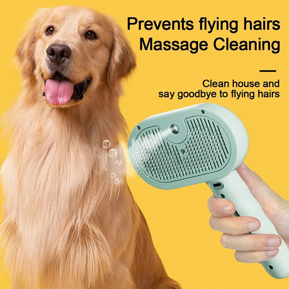 Steam Spray Pet Grooming Brush
