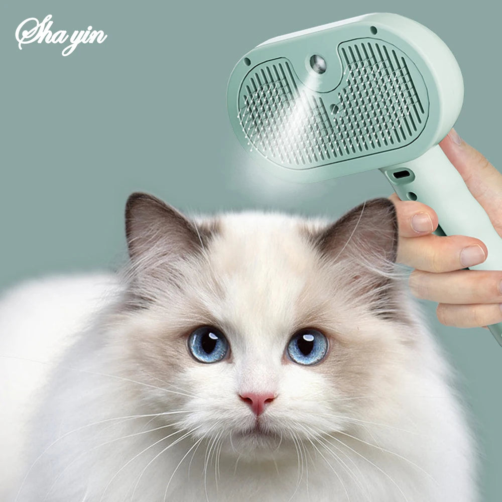 Steam Spray Pet Grooming Brush