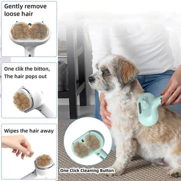 Steam Spray Pet Grooming Brush