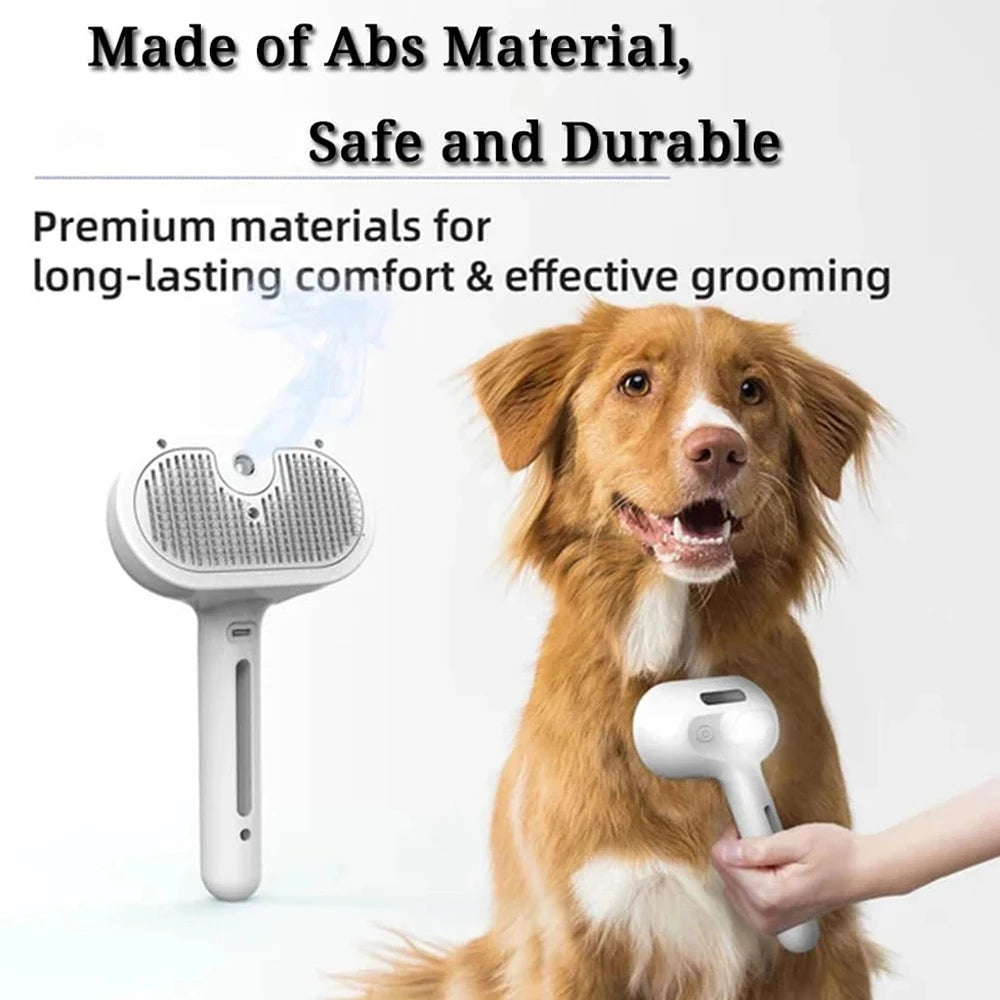 Steam Spray Pet Grooming Brush