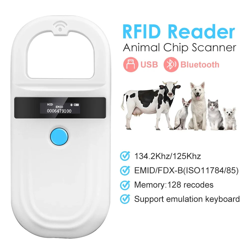 Handheld Pet RFID Microchip Reader